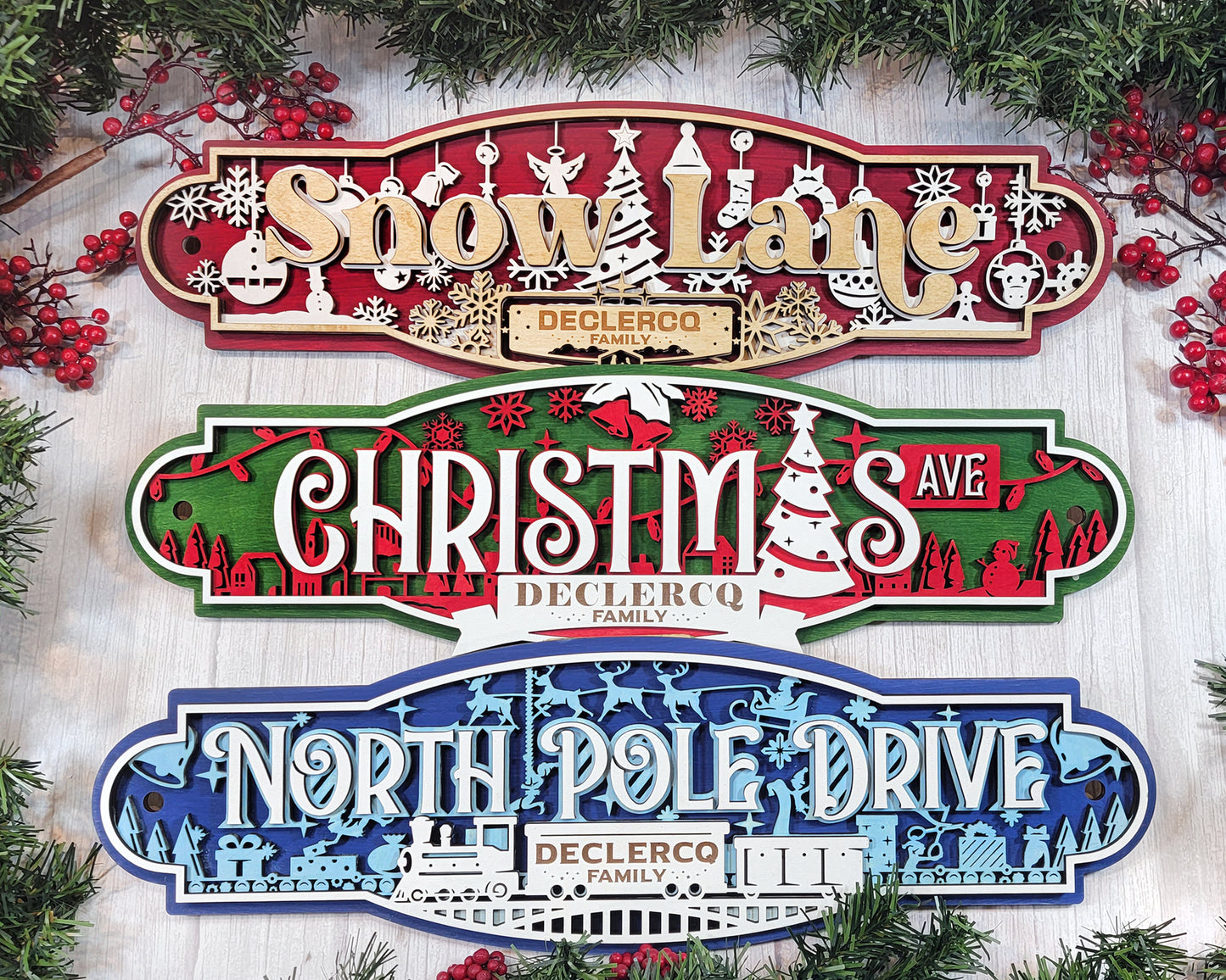 Personalized Christmas Street Signs