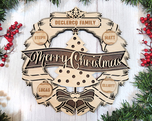 Personalized Christmas Wreath