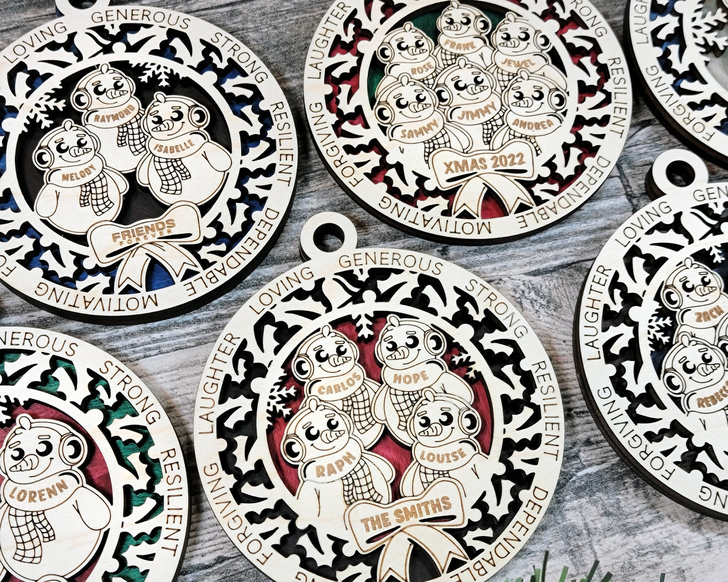 Personalized Snowman Family