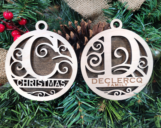 Personalized Monogram Ornaments