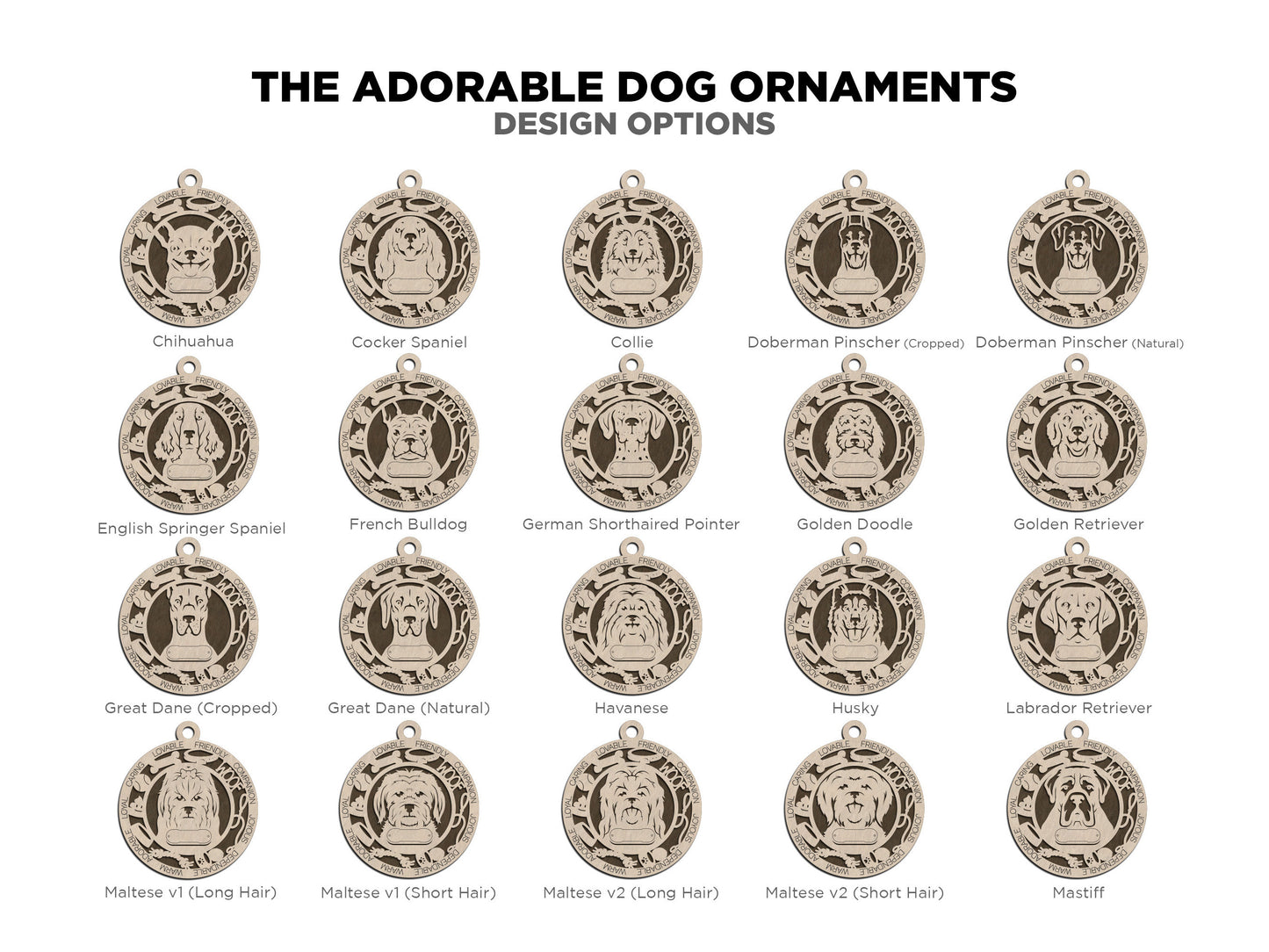 Personalized Dog Ornaments