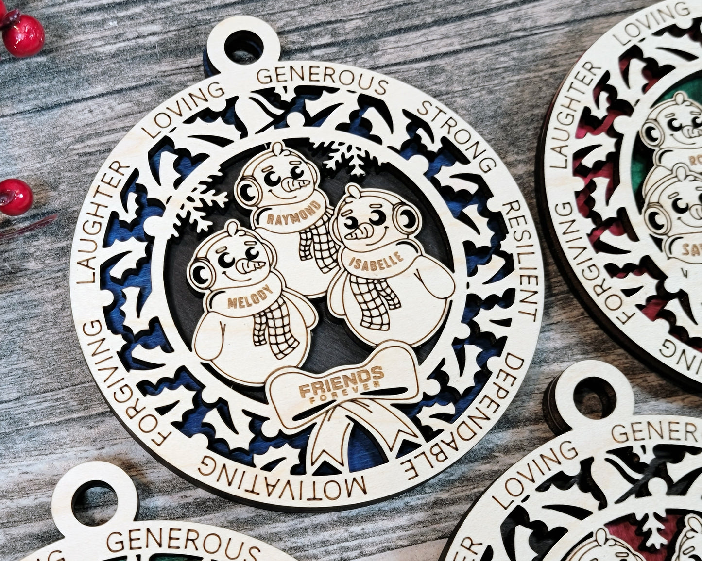 Personalized Snowman Family