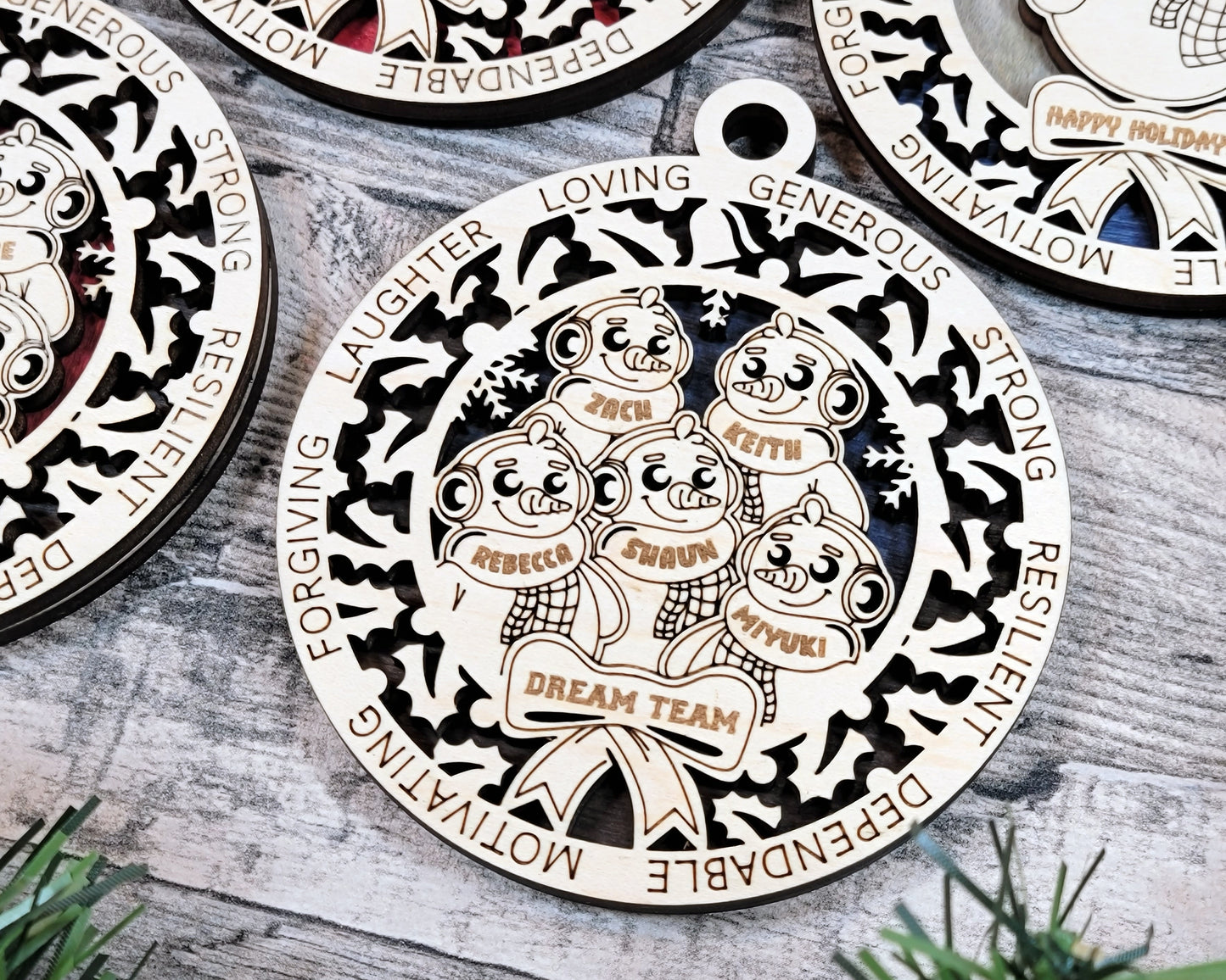 Personalized Snowman Family