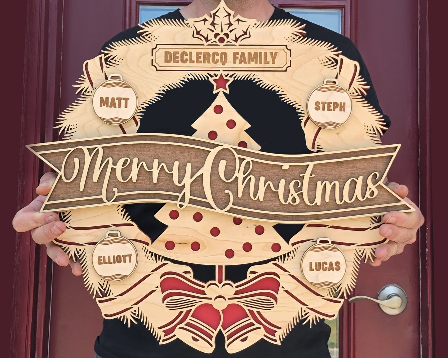 Personalized Christmas Wreath