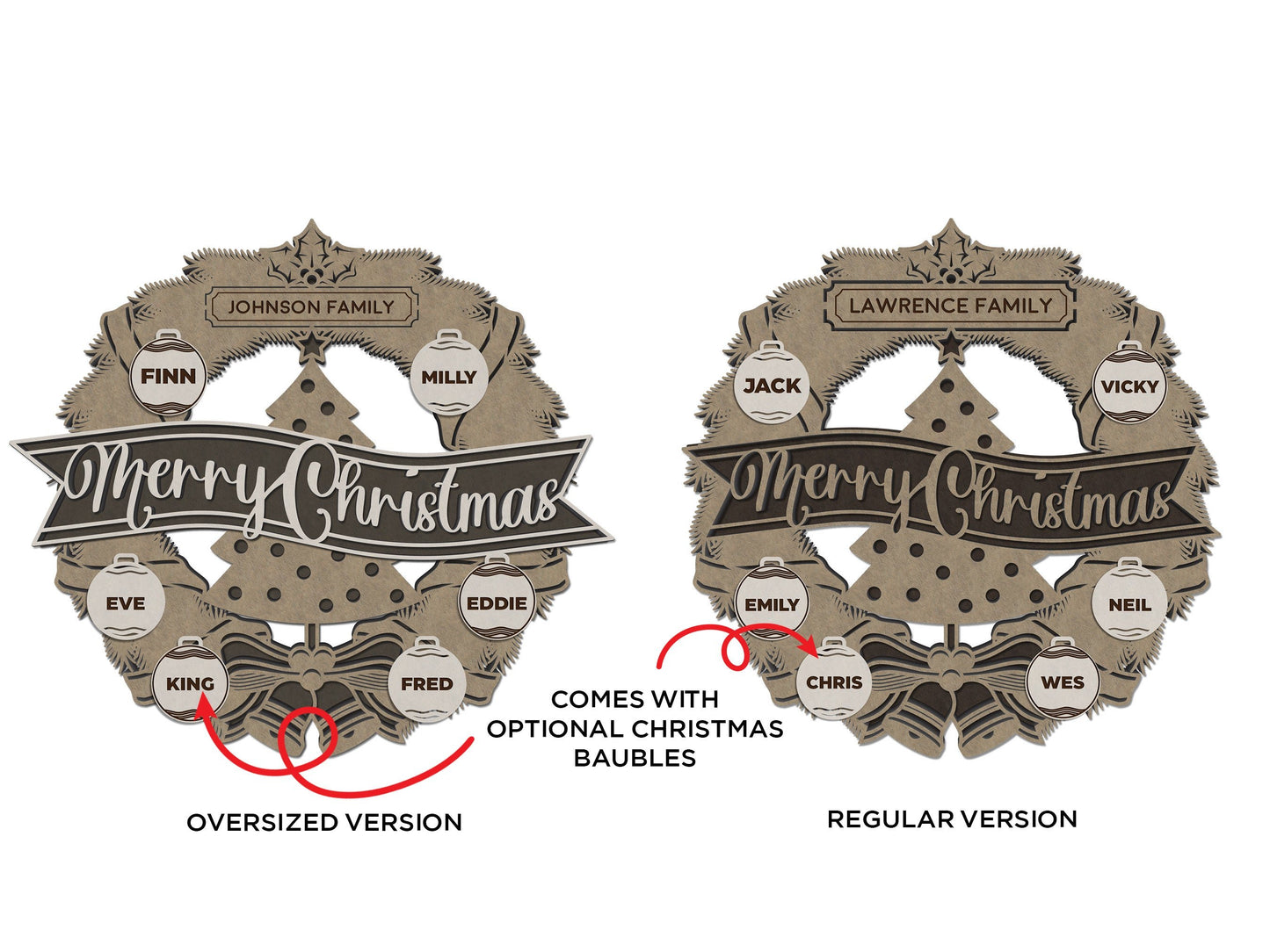 Personalized Christmas Wreath