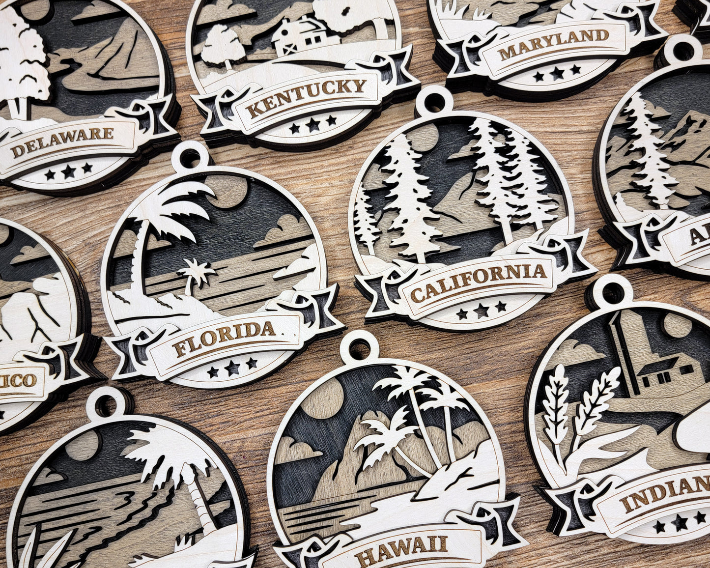 Discover America Ornaments