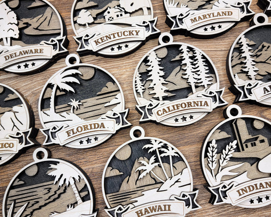 Discover America Ornaments