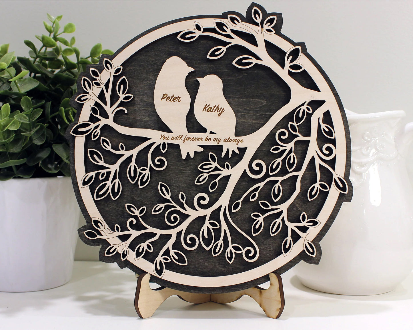 Personalized Family of Birds Display