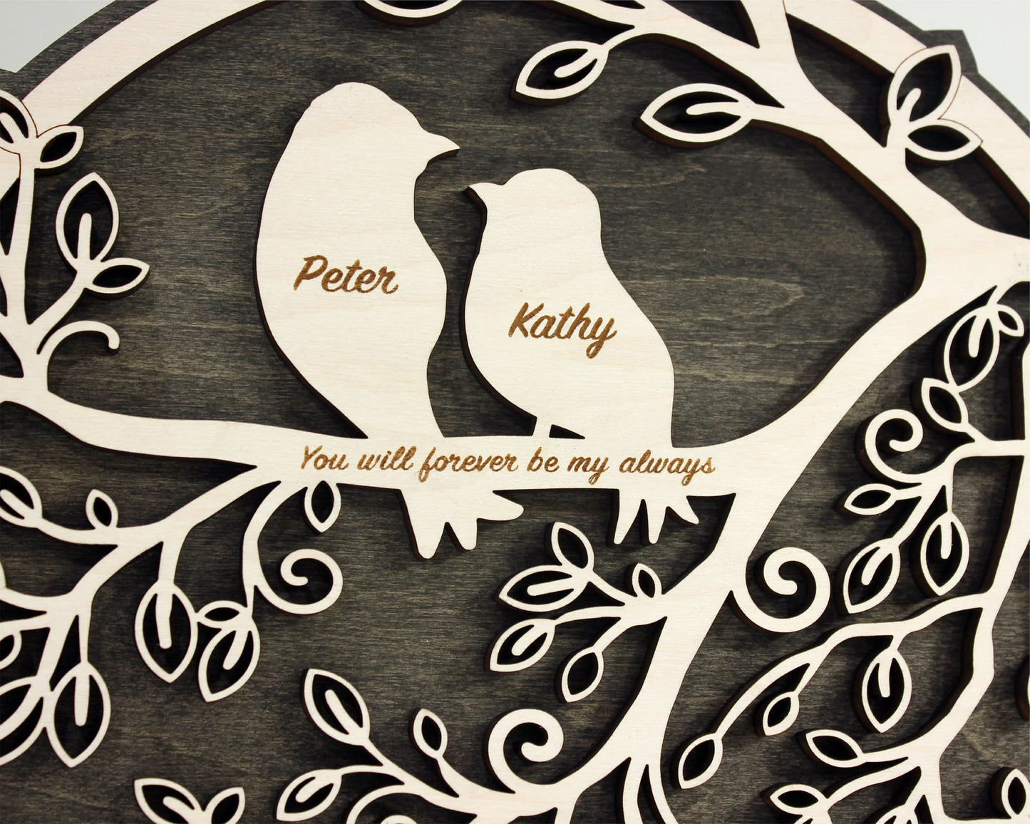 Personalized Family of Birds Display