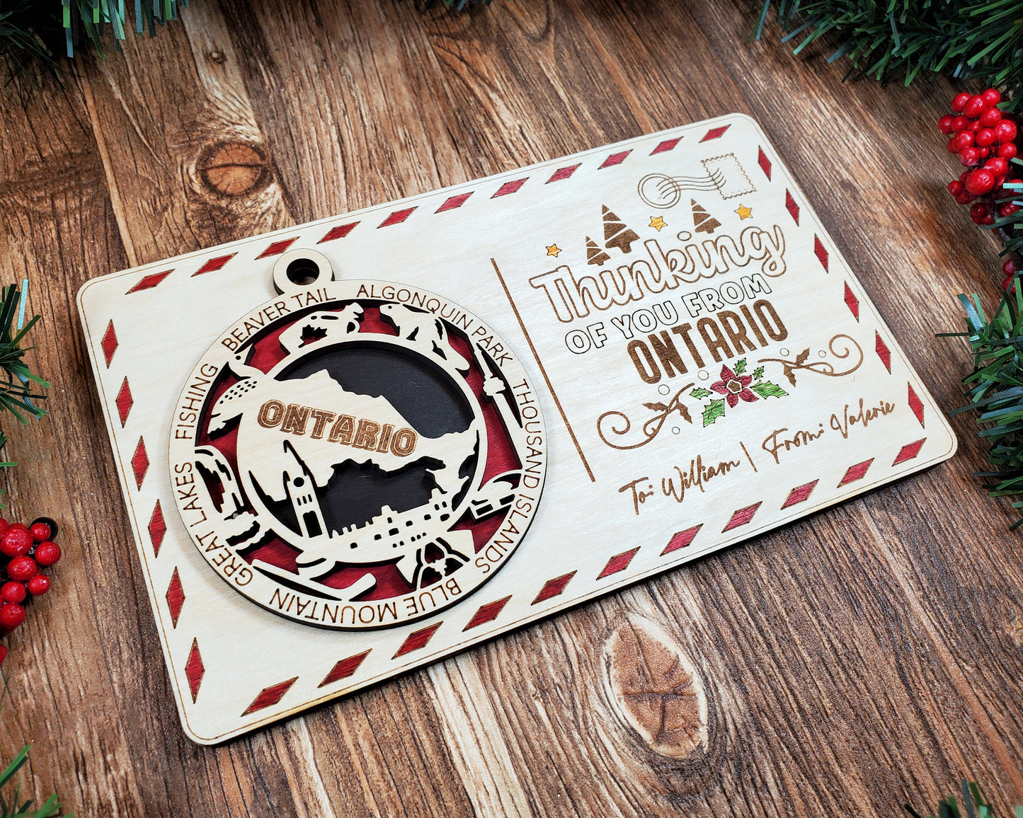 Personalized Ornament Postcards