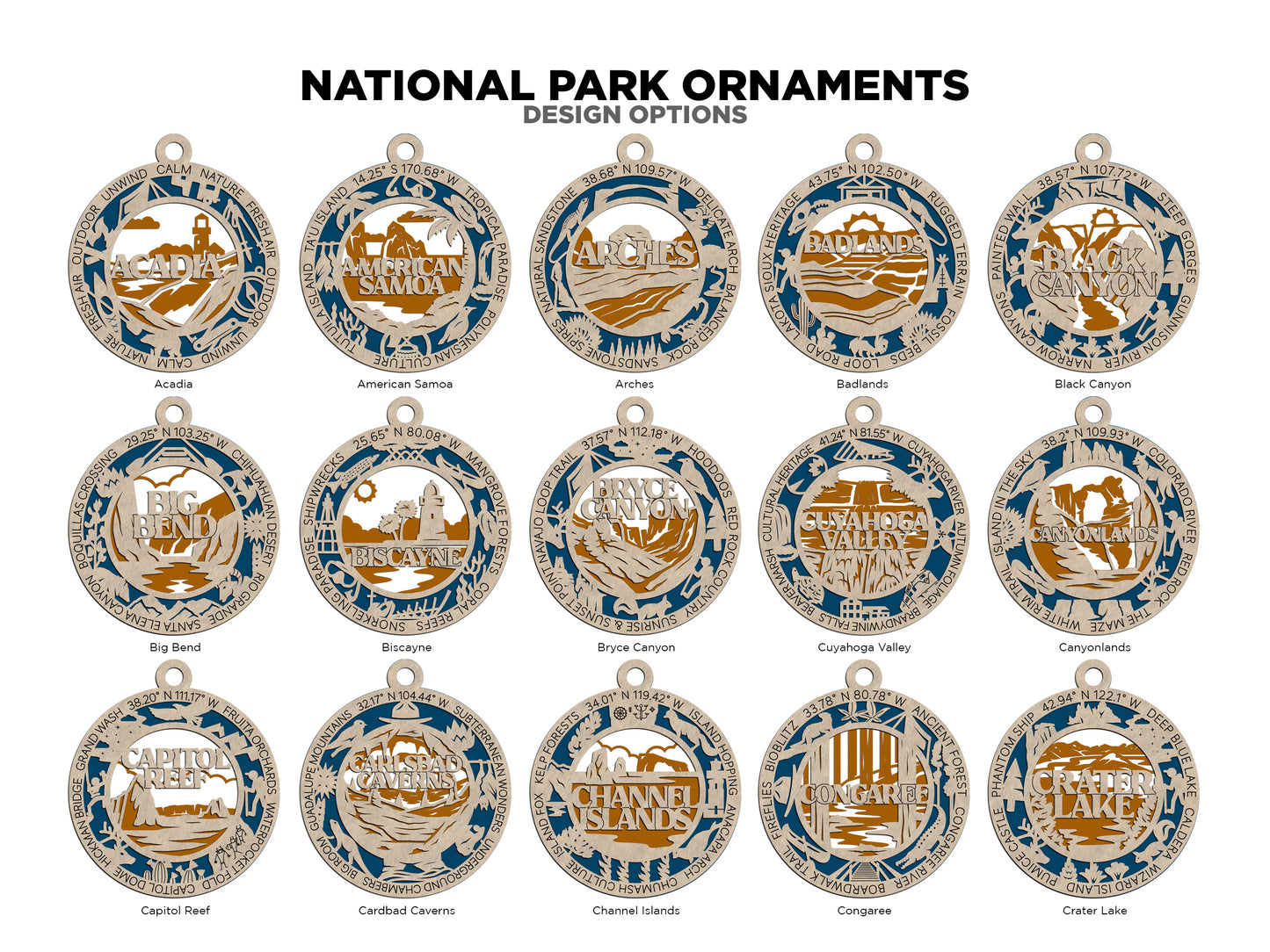 National Park Christmas Ornaments