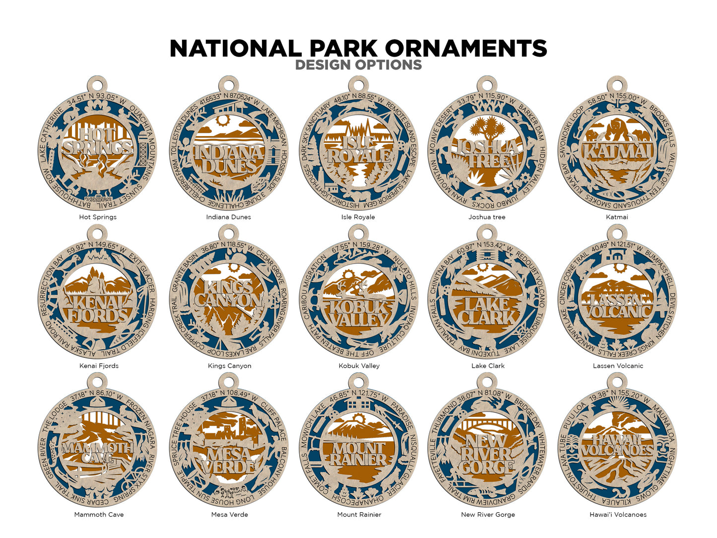 National Park Christmas Ornaments