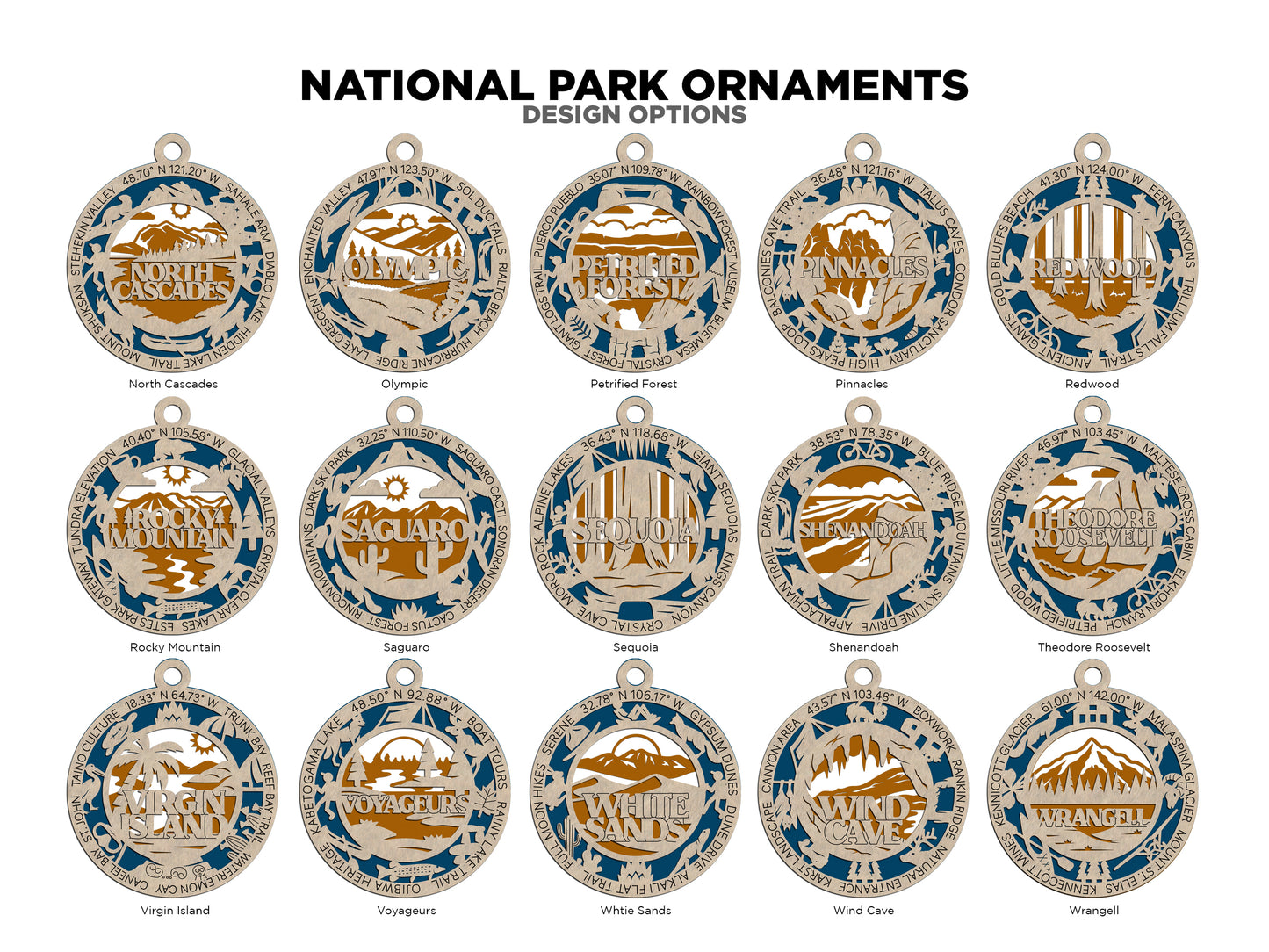 National Park Christmas Ornaments