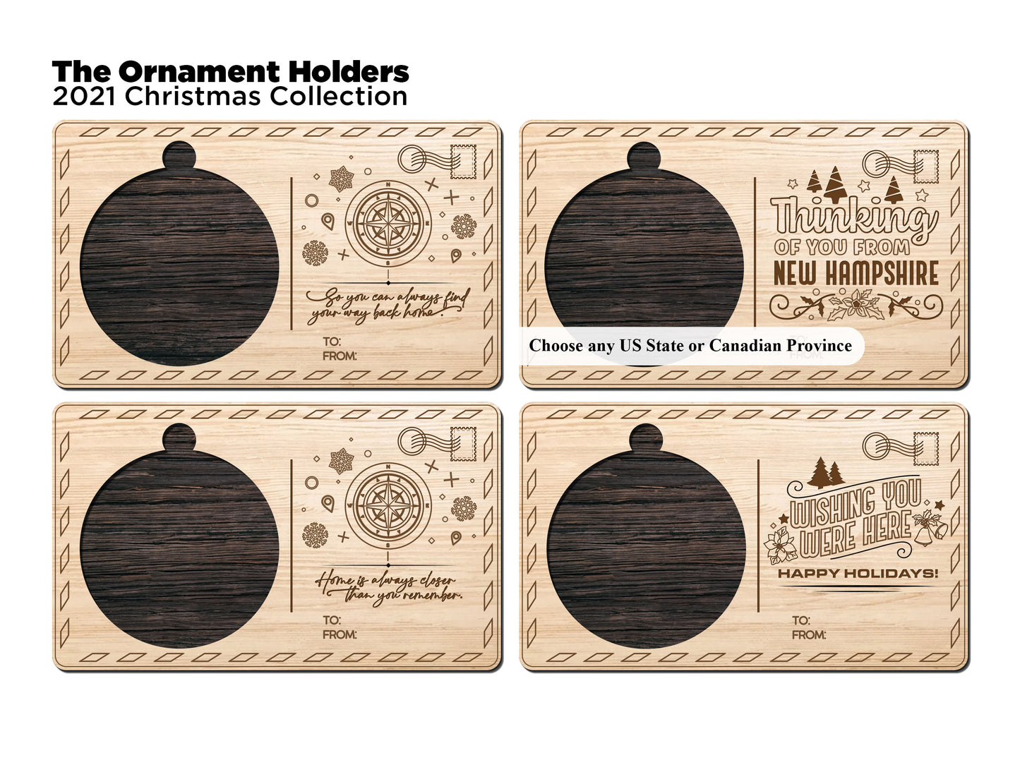 Personalized Ornament Postcards