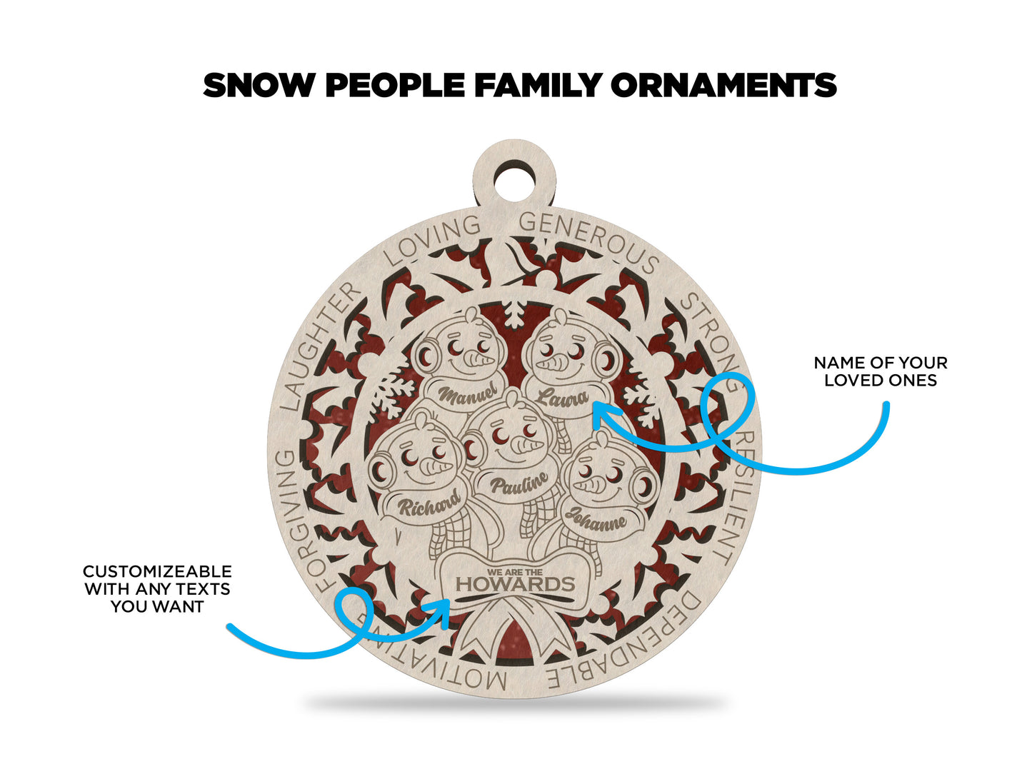 Personalized Snowman Family