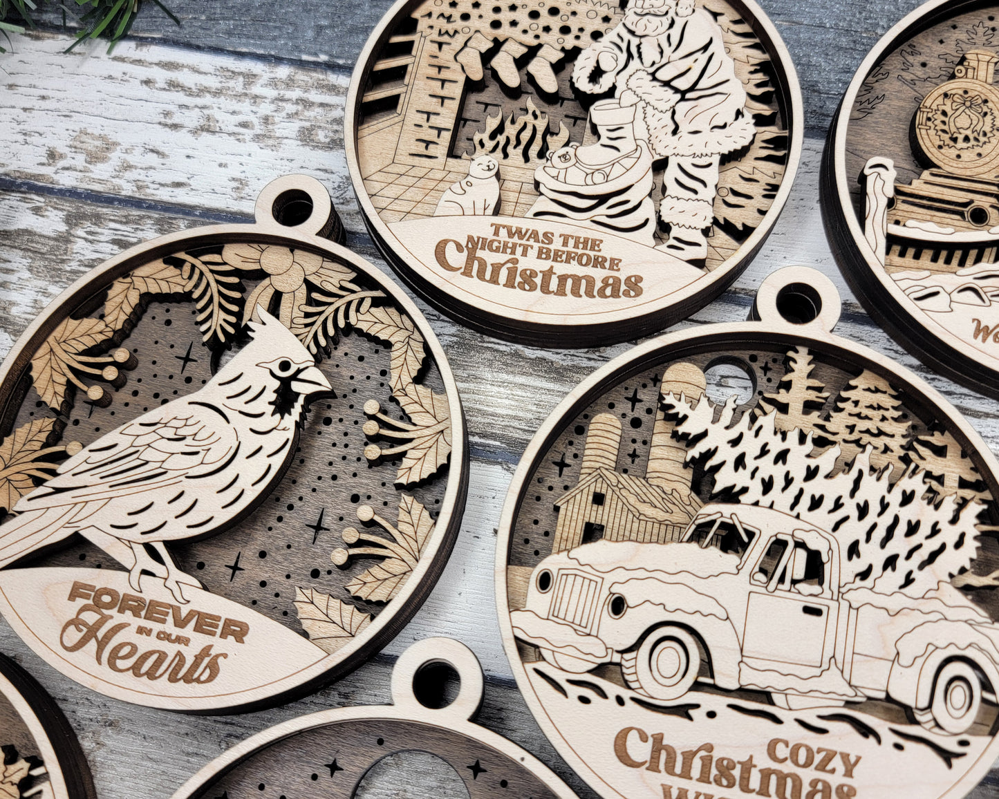 Christmas Scene Ornaments - Personalized Holiday Keepsakes