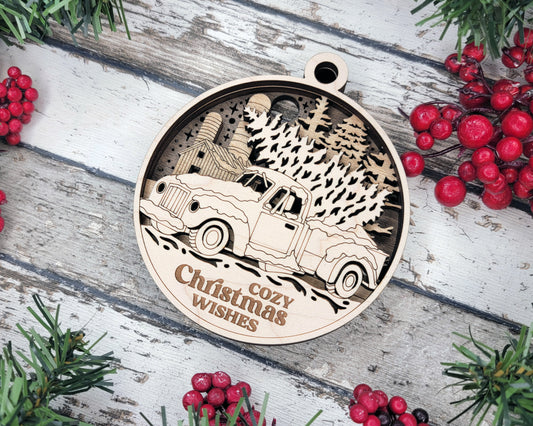 Christmas Scene Ornaments - Personalized Holiday Keepsakes