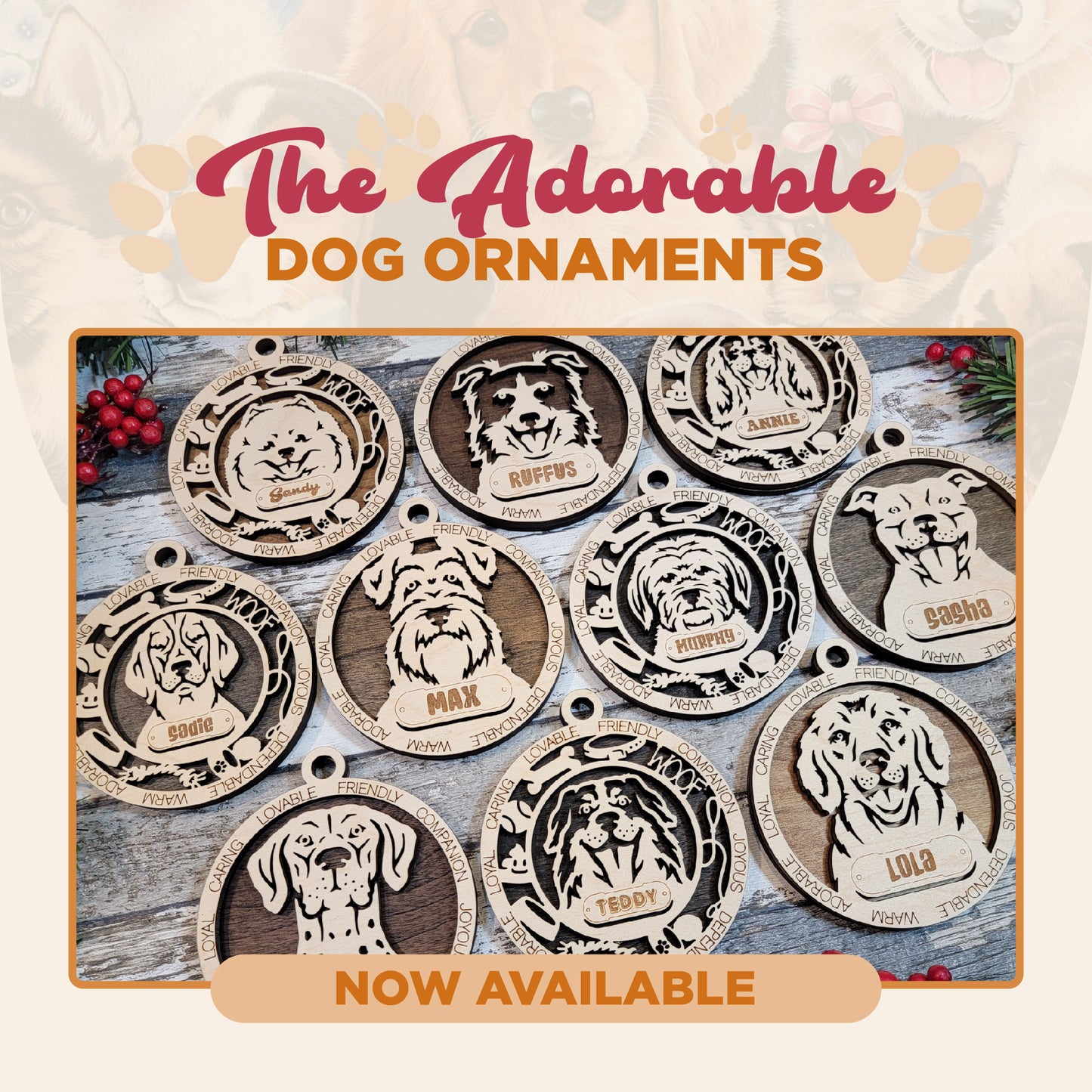 Personalized Dog Ornaments