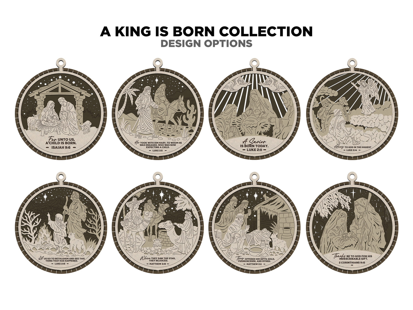 A King is Born Ornament Set