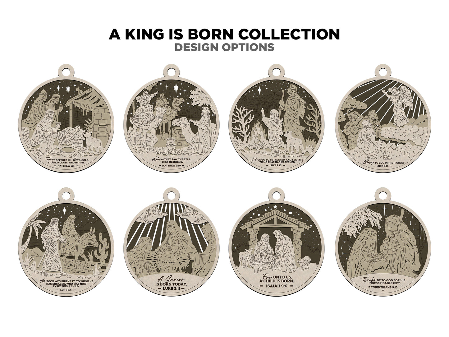 A King is Born Ornament Set