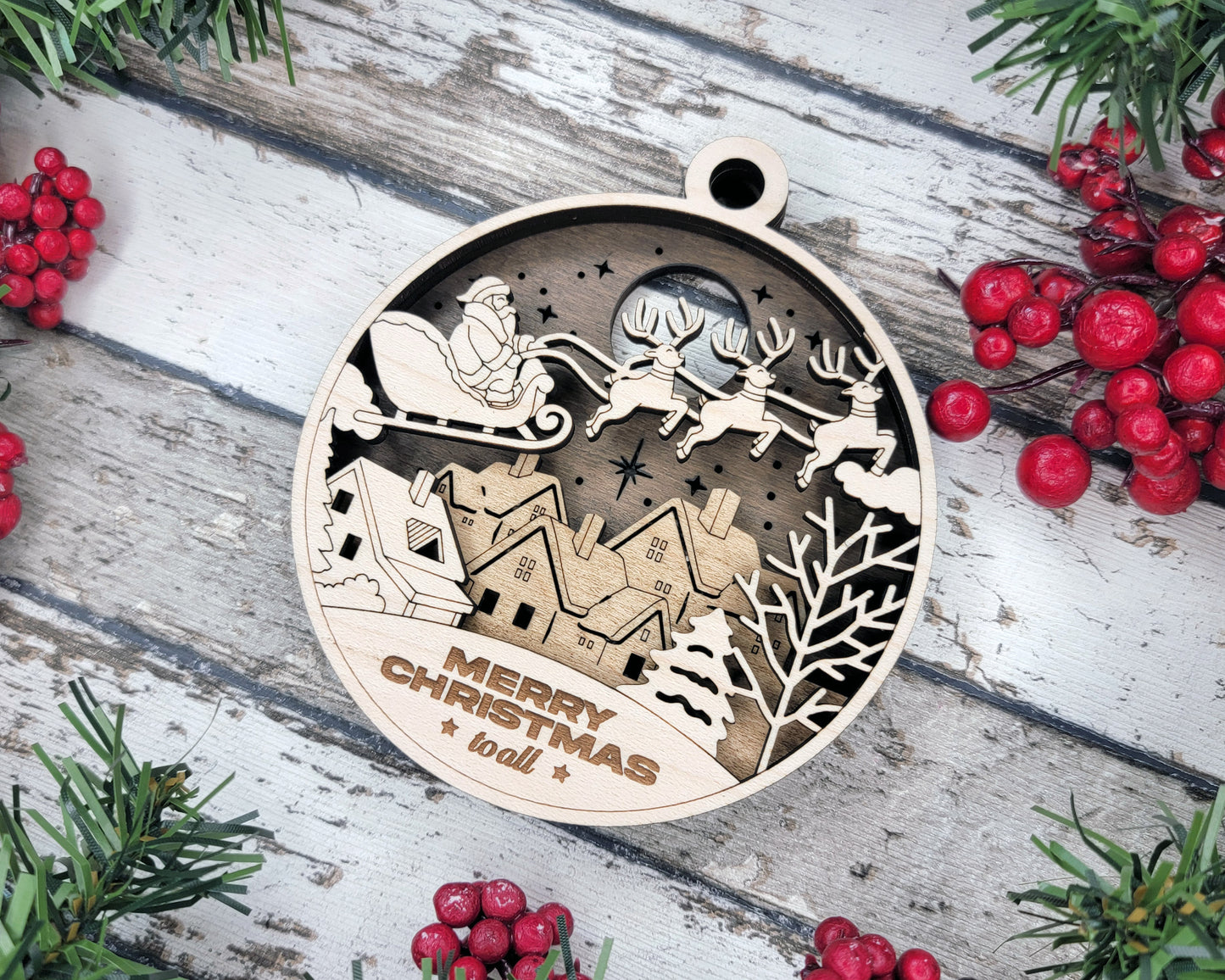 Christmas Scene Ornaments - Personalized Holiday Keepsakes