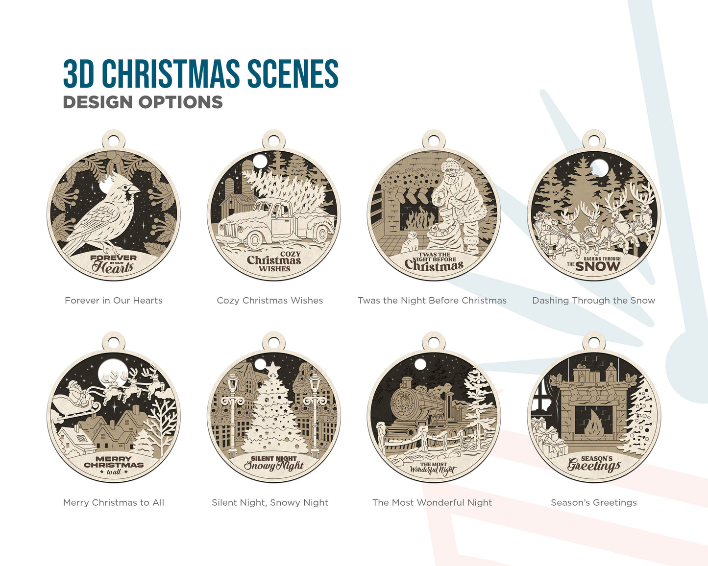 Christmas Scene Ornaments - Personalized Holiday Keepsakes