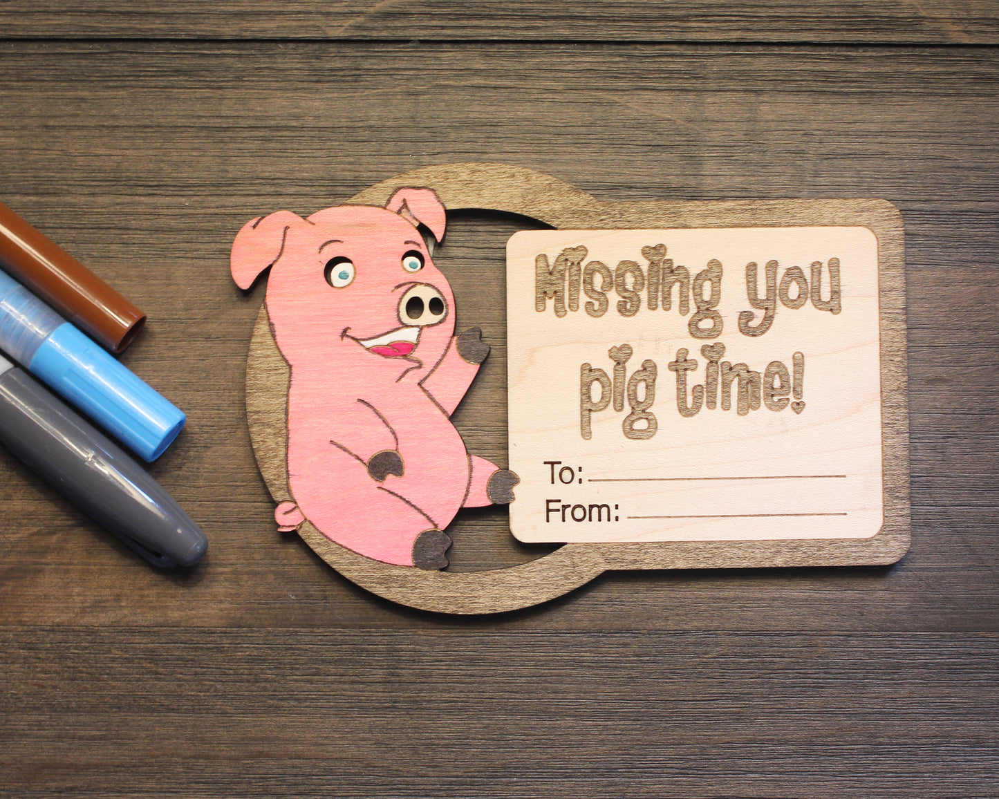 Farm Animal Valentines Day Craft Card Set