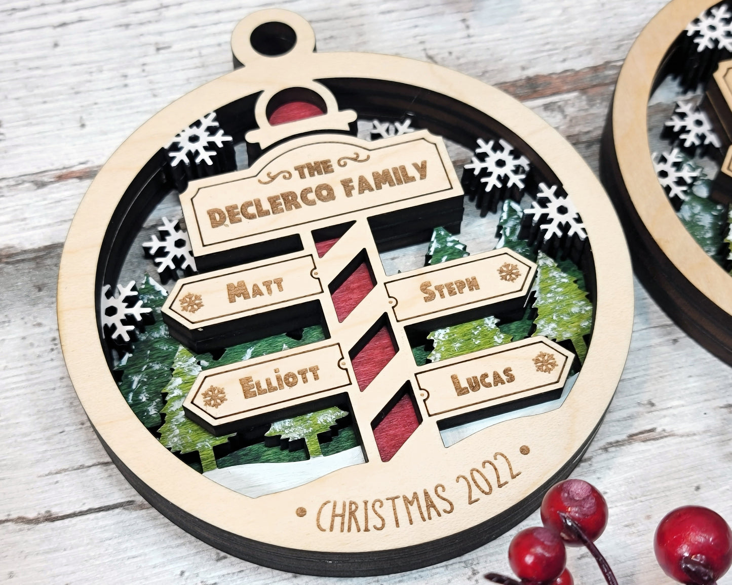 North Pole Family Ornament