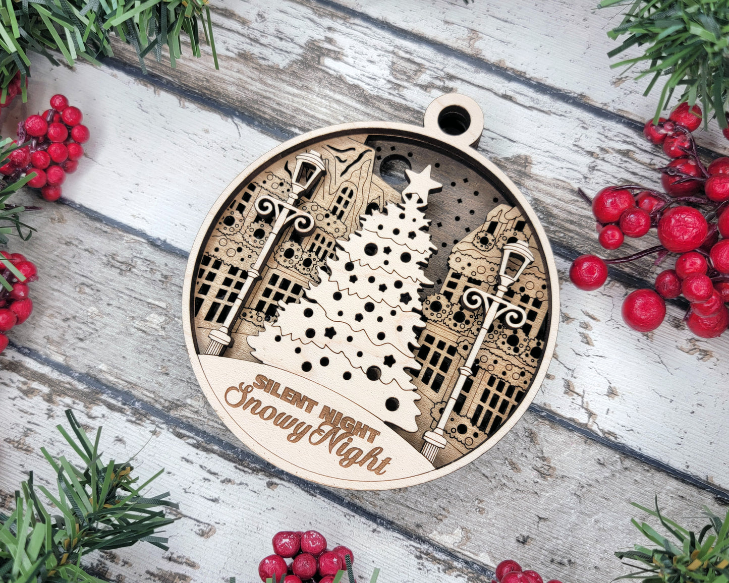 Christmas Scene Ornaments - Personalized Holiday Keepsakes