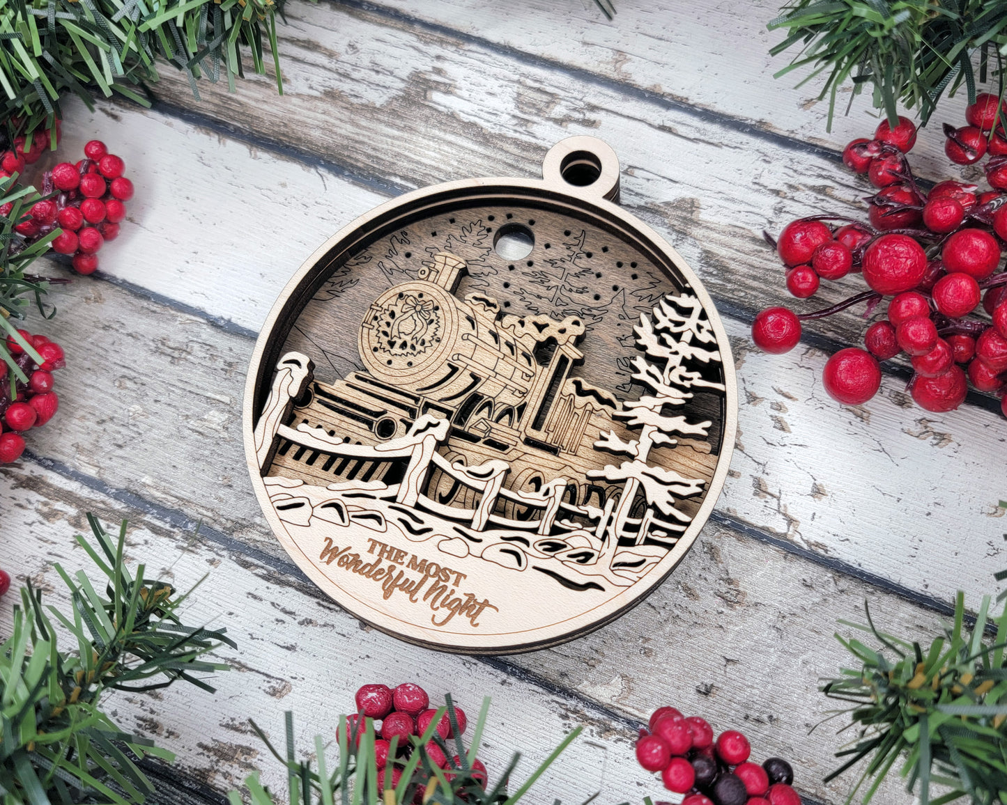 Christmas Scene Ornaments - Personalized Holiday Keepsakes